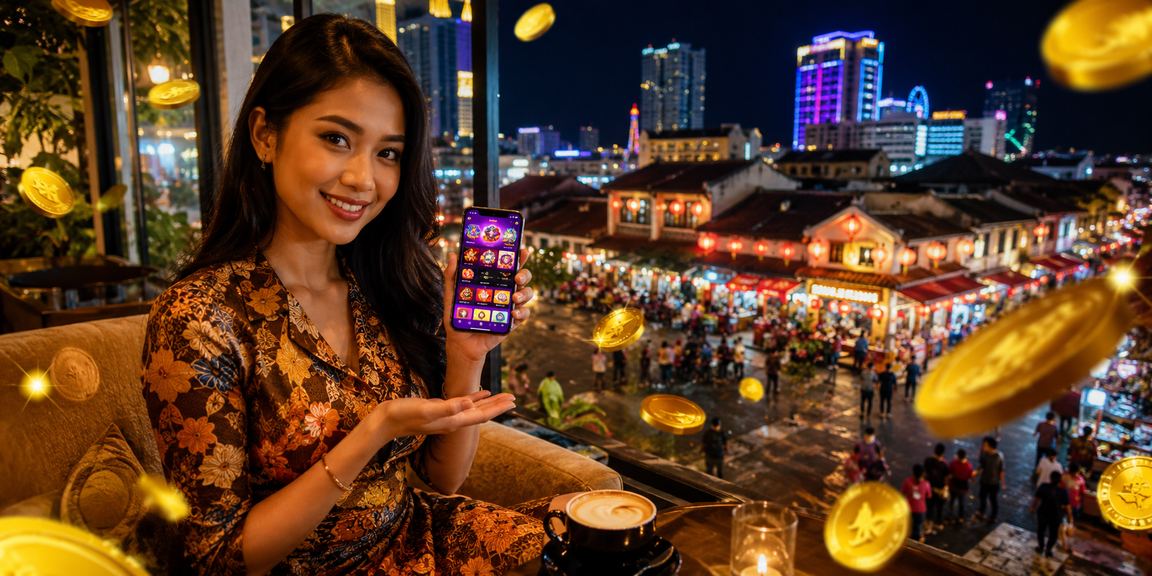 Pemain kasino live di Melaka menikmati permainan meja baccarat melalui ntc33 dengan pakaian batik